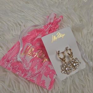 NWT Lilly Pulitzer Earrings "Party Charm Hoop"